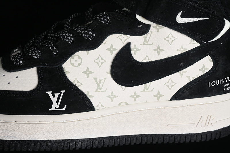 Air Force One High  X Louis Vuitton Black-White