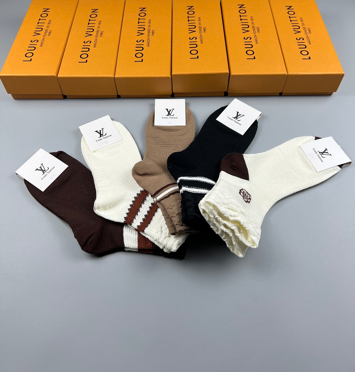 Louis Vuitton Low Socks 5 Pack