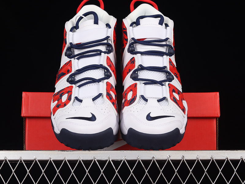 Air More Uptempo White/University Red-blue Void