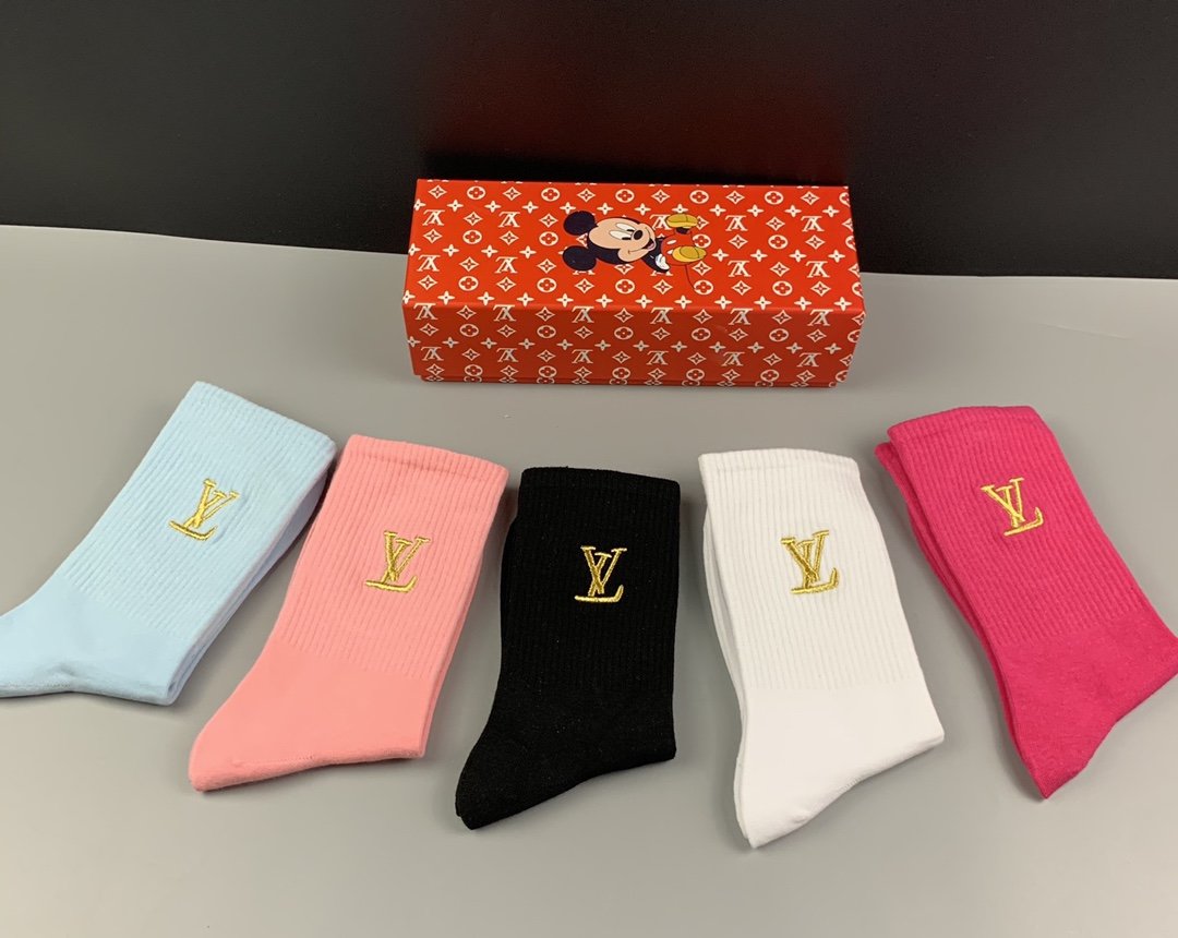 Louis Vuitton Low Socks 5 Pack