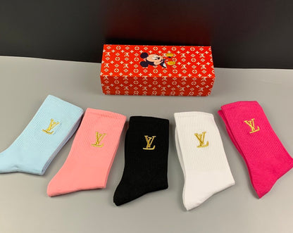 Louis Vuitton Low Socks 5 Pack