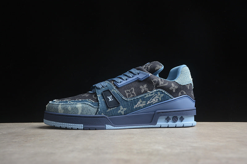 Louis Vuitton Trainer Monogram Black-Blue Denim