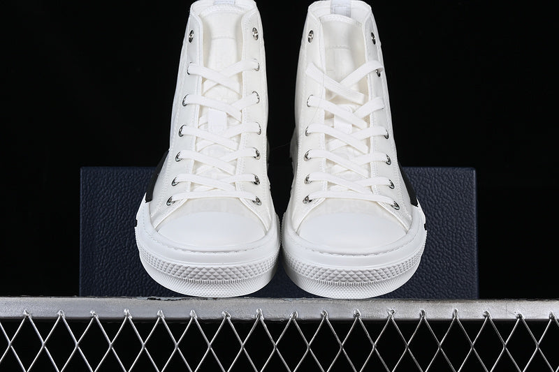 Dior Oblique Canvas B23 High-Top Sneaker White