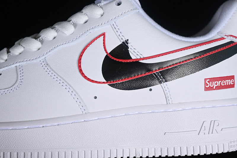 Air Force One Low X Supreme White/Black-Red