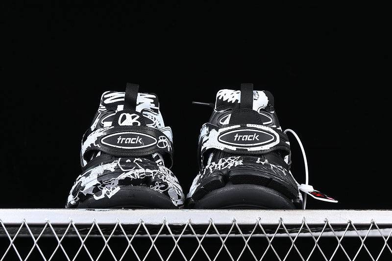 Balenciaga Track Graffiti Black-White