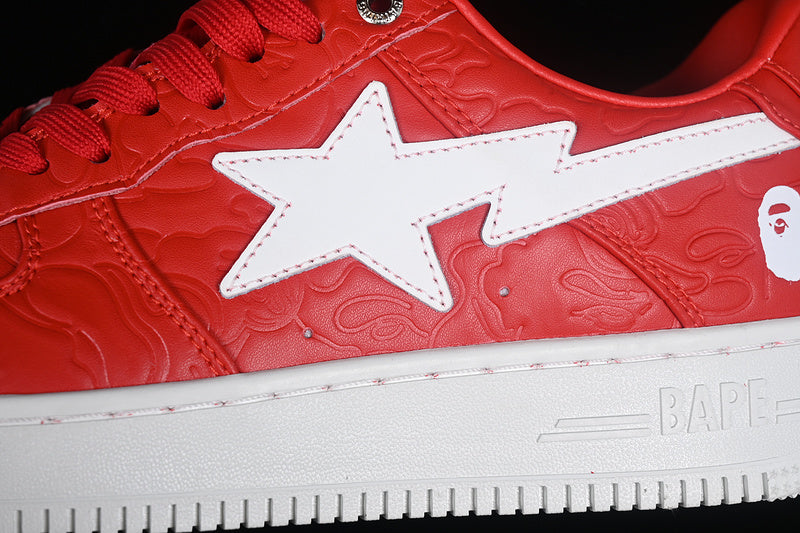 BAPE Bapesta #3 'Line White-Camo Red'