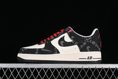 Air Force One Low X Levi's Black Jeans-White