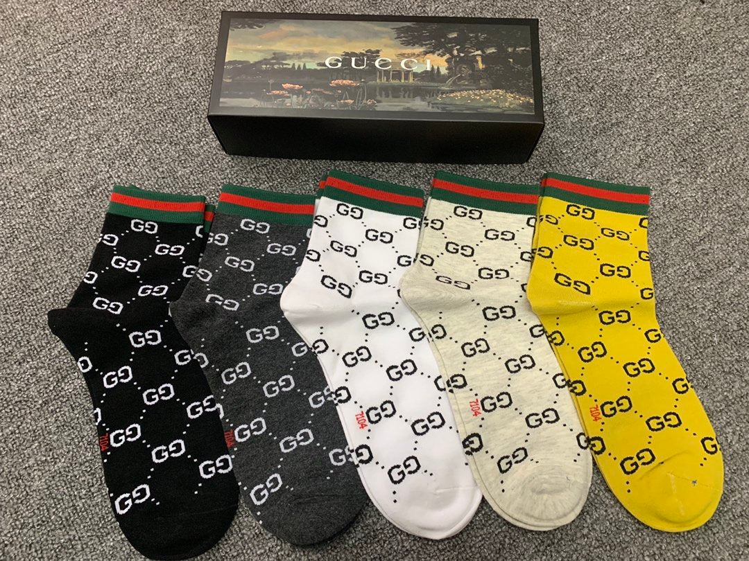 Gucci Mid Socks 5 Pack