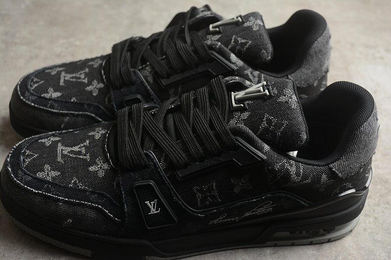 Louis Vuitton Trainer Monogram Black-Grey Denim