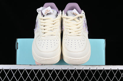 Air Force One Low Just Do It White /Purple