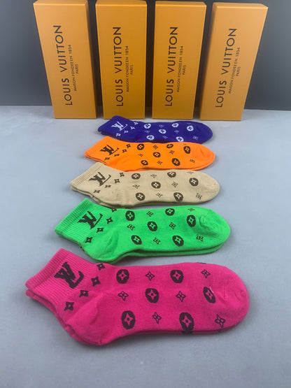 Louis Vuitton Low Socks 5 Pack