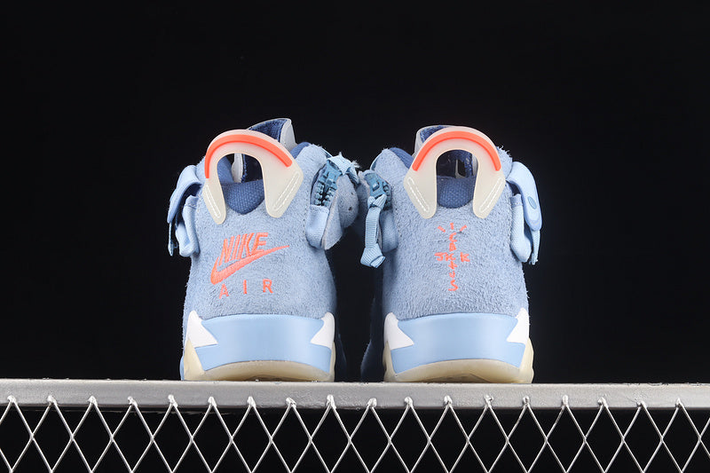 Air Jordan Retro 6 X Travis Scott Cerulean Blue