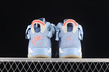 Air Jordan Retro 6 X Travis Scott Cerulean Blue