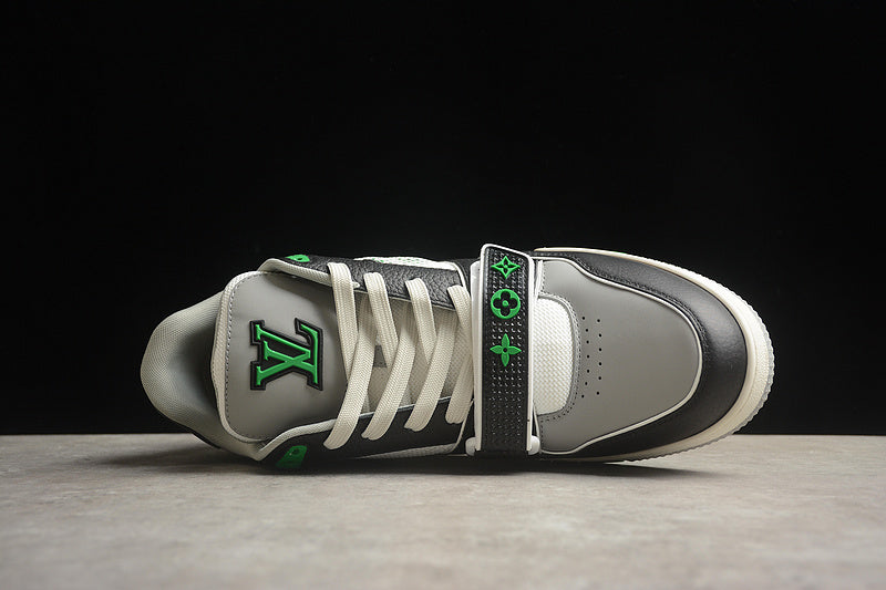 Louis Vuitton Trainer Low 'White Black Green White Mesh'