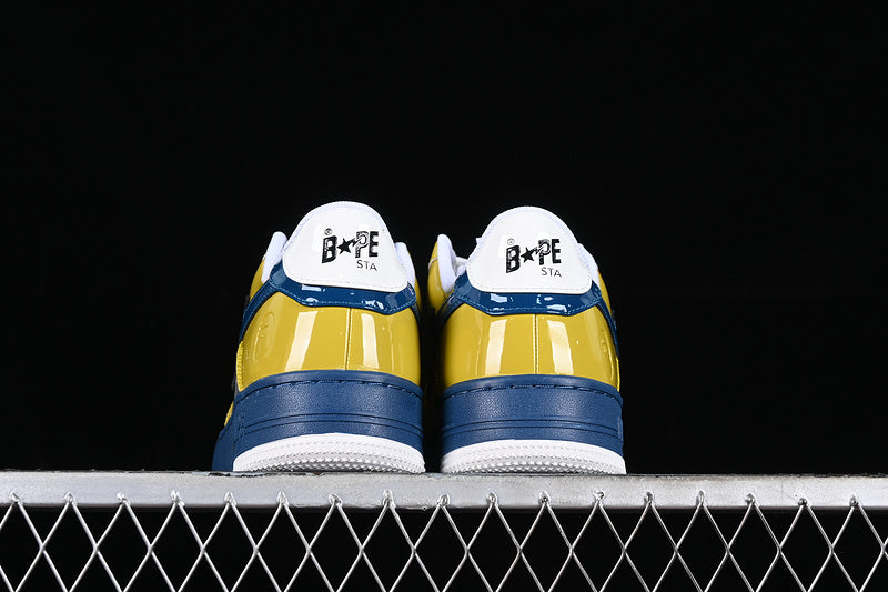 BAPE Bapesta #2 'White Yellow-Blue'