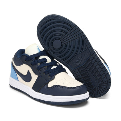 Kids Air Jordan 1 Low 'Blue Cream Black'