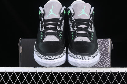 Air Jordan Retro 3 Black/Glow Wolf Grey-White