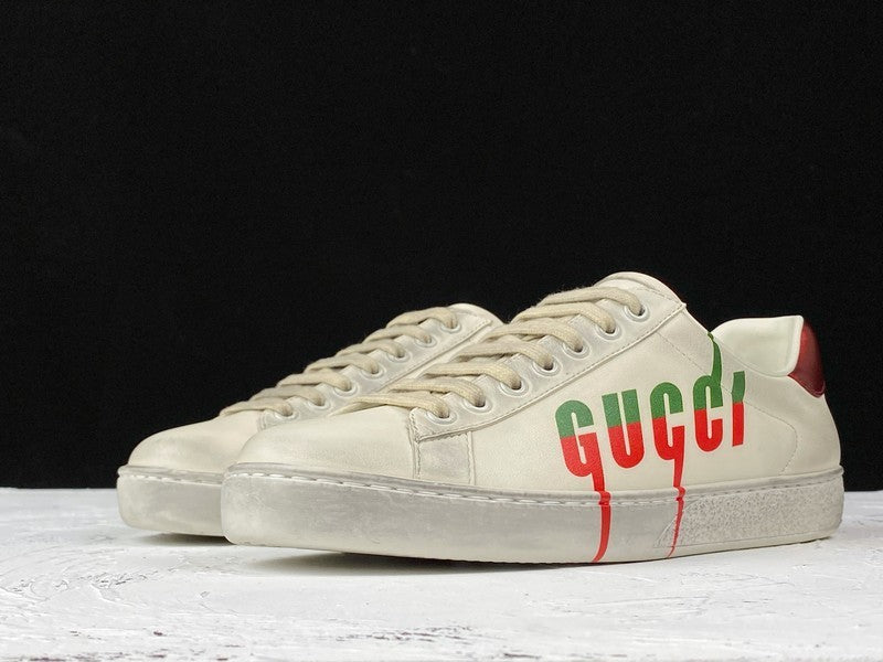 Gucci Ace 'Distressed ' Witte Red