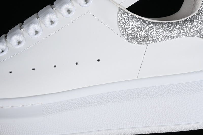 Alexander McQueen Oversized White-Silver Glitter