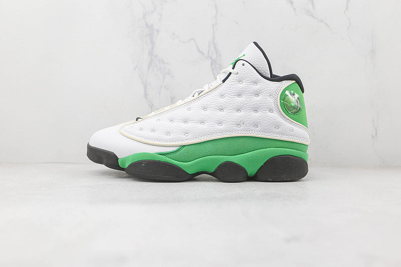 Air Jordan Retro 13 White/ Lucky Green-Black