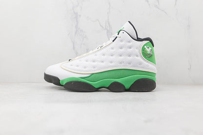 Air Jordan Retro 13 White/ Lucky Green-Black