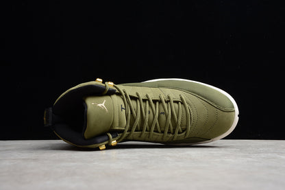 Air Jordan Retro 12 Chris Paul Class Of 2023 Olives Canvas-Black