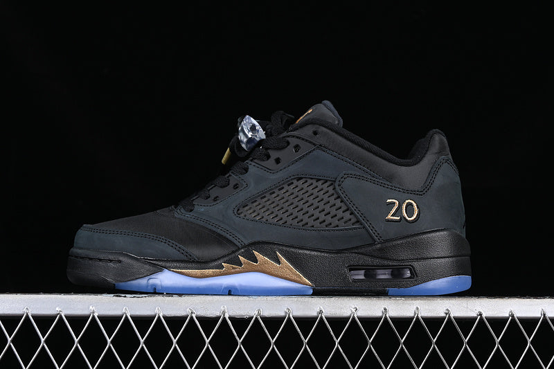 Air Jordan Retro 5 Low Wings Black/Gold-Blue