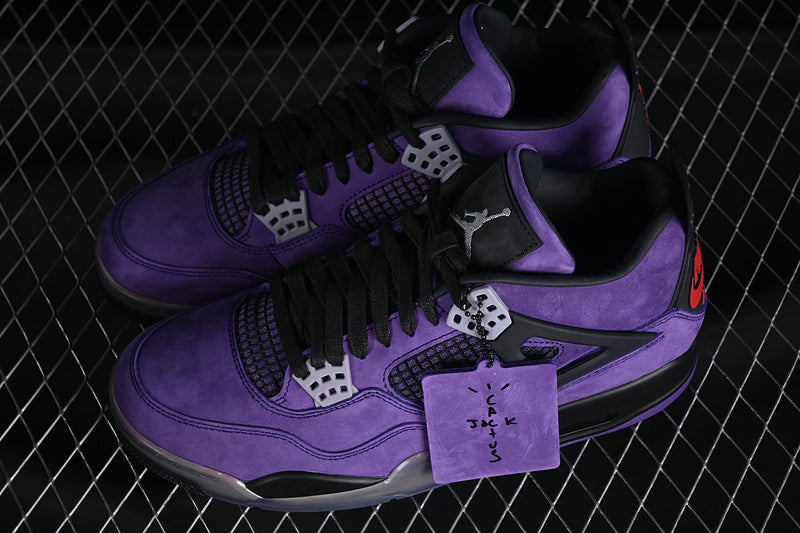 Air Jordan Retro 4 X Travis Scott Purple Family & Friends