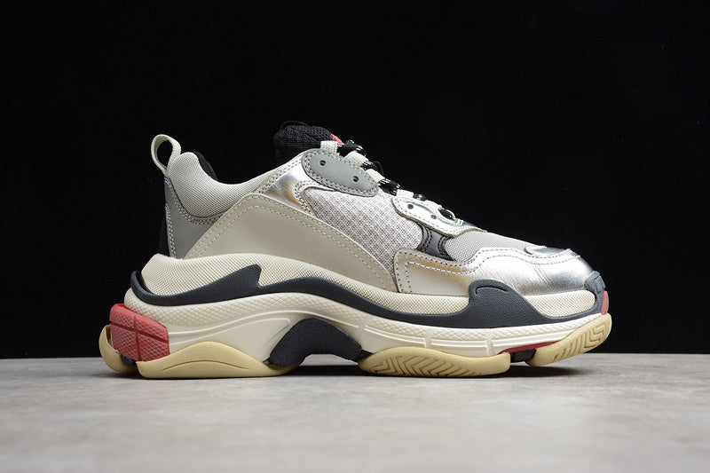 Balenciaga Triple S Red Silver 2018