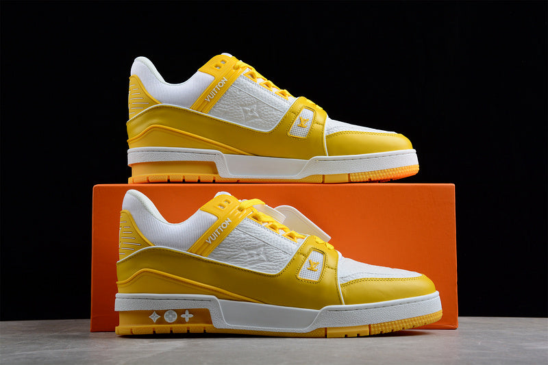 Louis Vuitton Trainer Sneakers Low Yellow-White