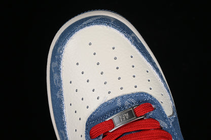 Air Force One Low X Levi's Blue Jeans-White