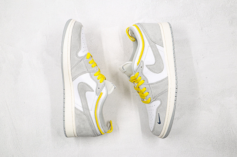 Air Jordan Retro 1 High Switch 2 In 1 White/Light Smoke Grey-Tour Yellow