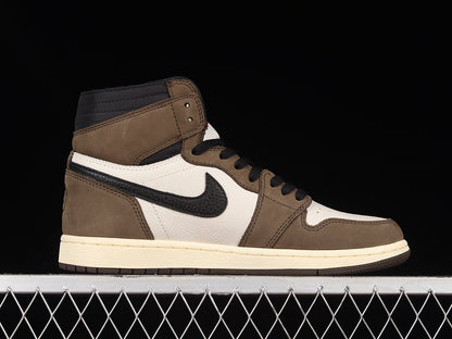 Air Jordan Retro 1 High X Travis Scott White/Brown-Black