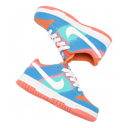 Kids Nike Dunk Low Orange Multi- Color