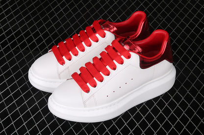 Alexander McQueen Oversized White-Snake Skin Red