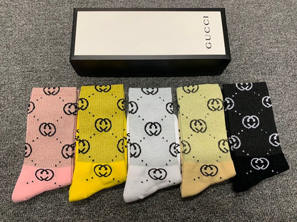 Gucci High Socks 5 Pack