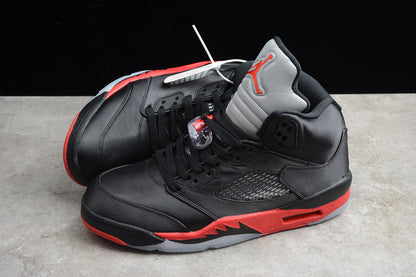 Air Jordan Retro 5 Satin Bred Noir/University Rouge