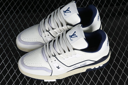 Louis Vuitton Trainer Low #54 White Grey-Blue