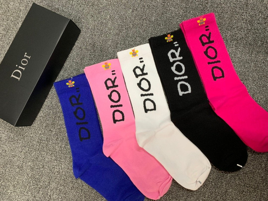 Christian Dior High Socks 5 Pack