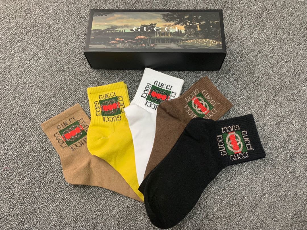 Gucci Mid Socks 5 Pack