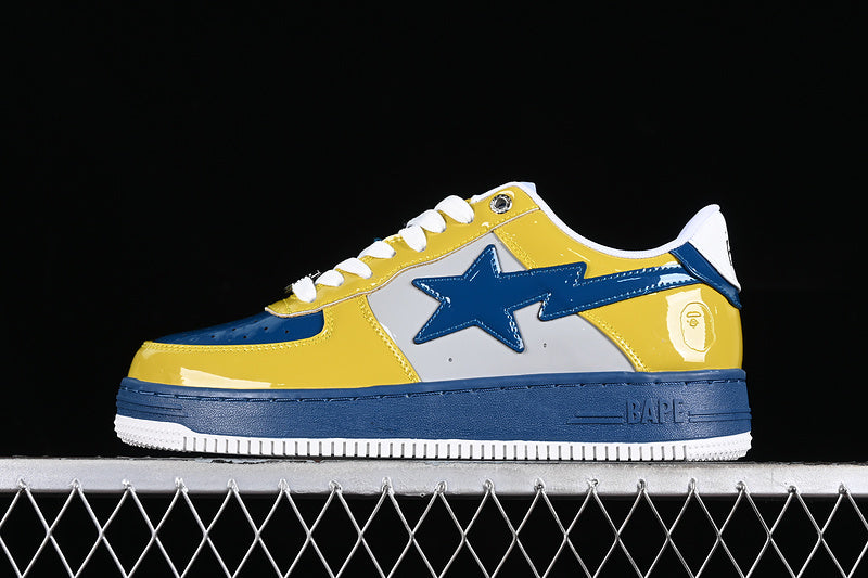 BAPE Bapesta #2 'White Yellow-Blue'