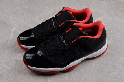 Air Jordan Retro 11 Low BG Bred Black/True Red-White