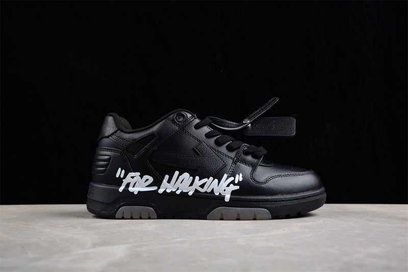 Off-White Out Of Office OOO "For Walking" Low Tops Black White