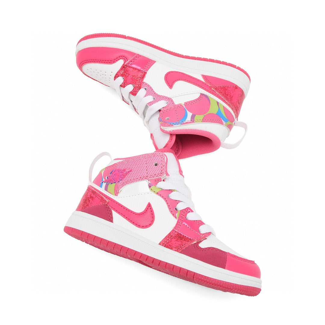 Kids Air Jordan 1 High  'White Triple Pink'