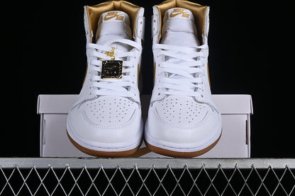 Air Jordan Retro 1 High OG White/Metallic-Gold