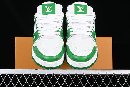 Louis Vuitton Trainer Low #54 Signature White Green