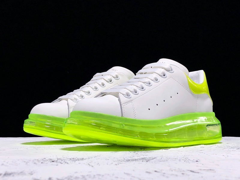 Alexander McQueen Sole Clear White-Neon Green