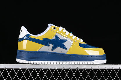 BAPE Bapesta #2 'White Yellow-Blue'