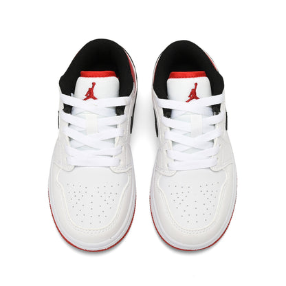 Kids Air Jordan 1 Low 'White Black University Red'