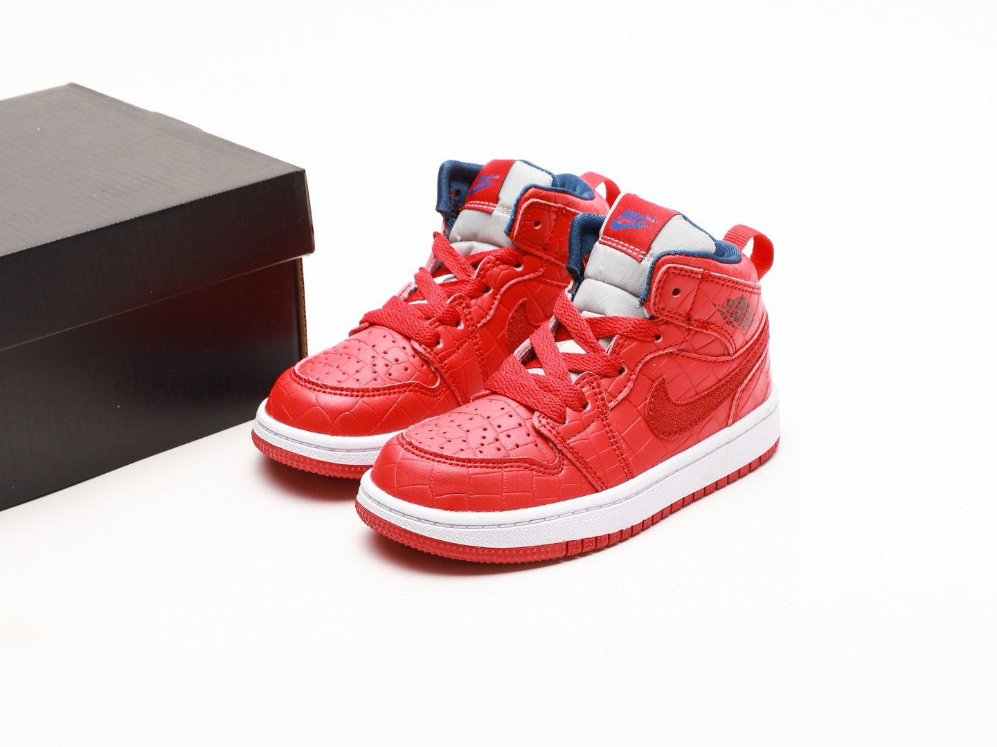 Kids Air Jordan 1 High  'Snake Skin Red'